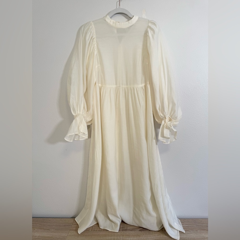 SNIDEL Dress Ivory Bell Sleeve Romantic Victorian Peasant Dress Women’s Sz OS - Picture 4 of 11